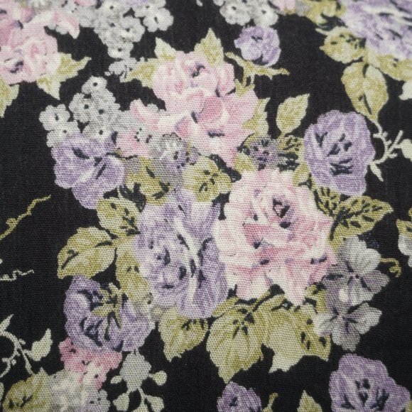 Vintage 80s Ann Taylor Floral Midi Dress - Picture 5 of 11